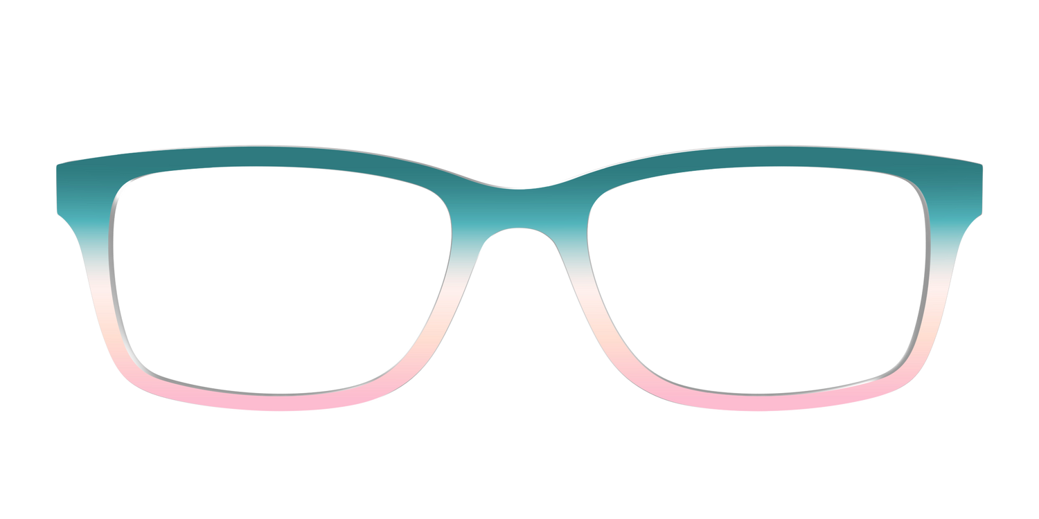 The Deep Sea to Pink Sand Gradient - Front Top Image - Pair Eyewear