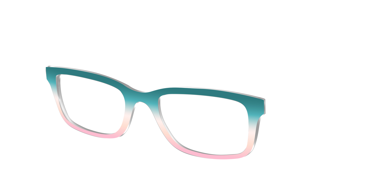 The Deep Sea to Pink Sand Gradient - Angle Top Image - Pair Eyewear