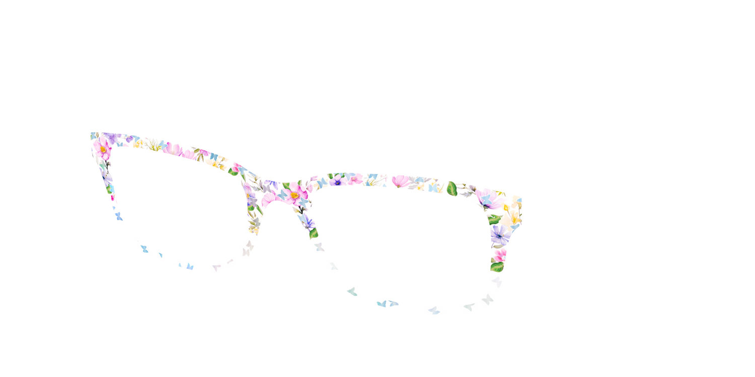 The Delicate Flower Crown with Butterfly Glitter - Angle Top Image - Pair Eyewear