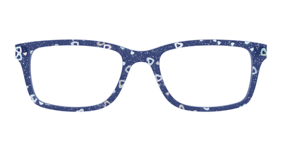 The Denim Heart Glitter Crystal - Front Top Thumbnail - Pair Eyewear
