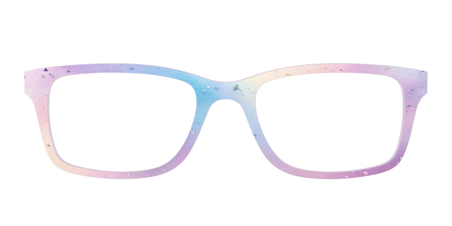 The Dreamy Pastel with Holographic Glitter - Front Top Image - Pair Eyewear