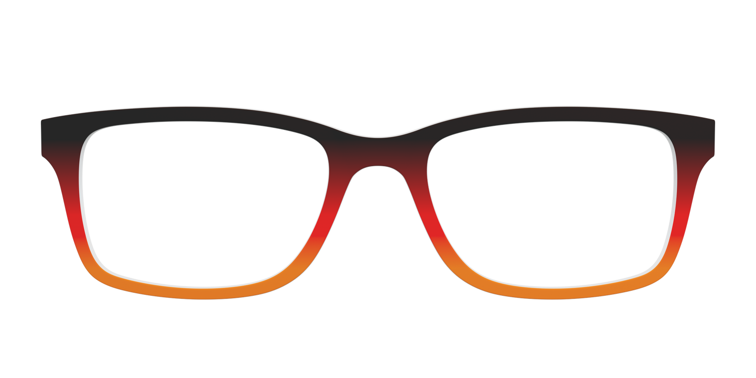 The Espresso to Pumpkin Gradient - Front Top Image - Pair Eyewear