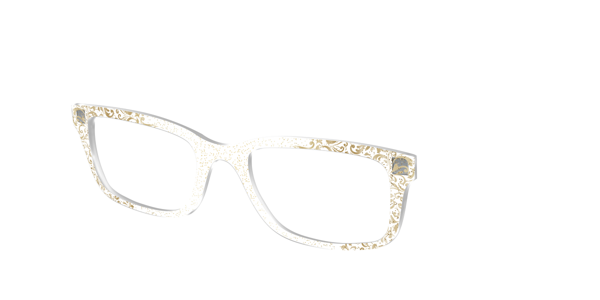 The Golden Flair Glitter Crystal with Gold Foil - Angle Top Image - Pair Eyewear