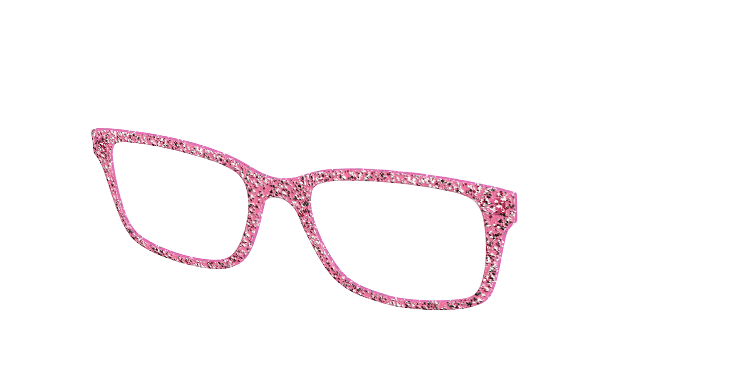 The Hot Pink Sparkle - Angle Top Image - Pair Eyewear