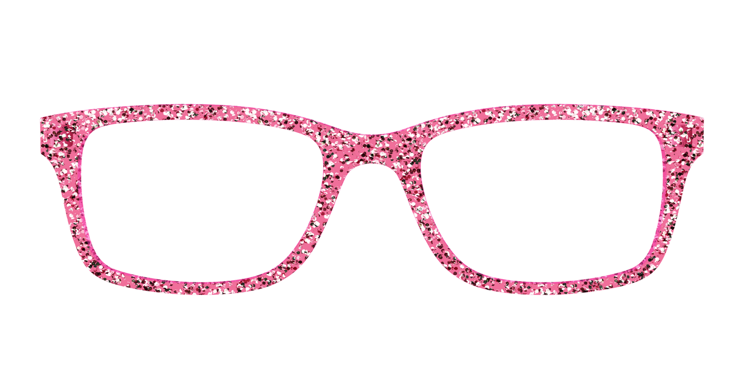 The Hot Pink Sparkle - Front Top Image - Pair Eyewear