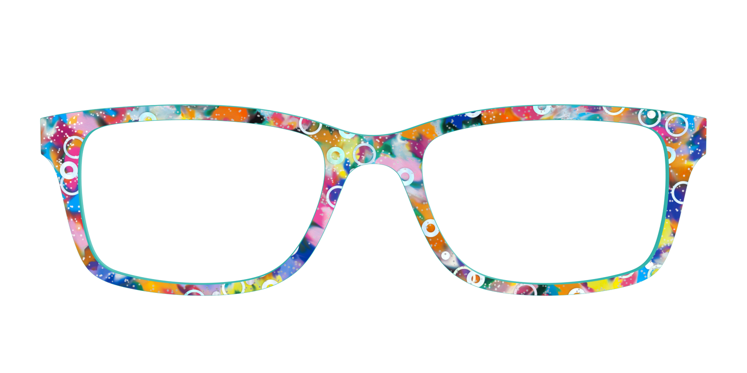 The Imaginative Tortoise with Bubble Glitter - Front Top Image - Pair Eyewear