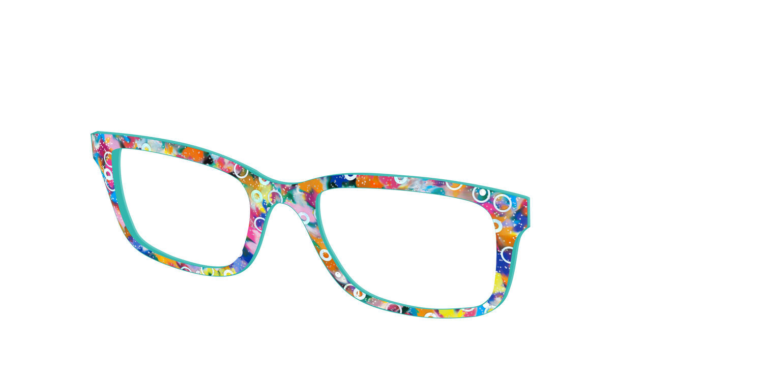 The Imaginative Tortoise with Bubble Glitter - Angle Top Image - Pair Eyewear