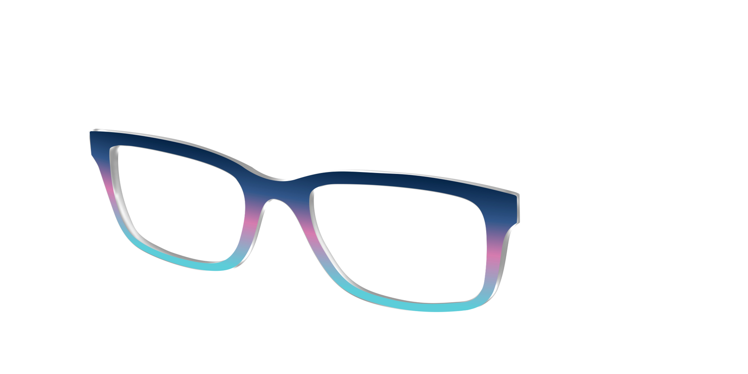 The Midnight to Aquamarine Gradient - Angle Top Image - Pair Eyewear