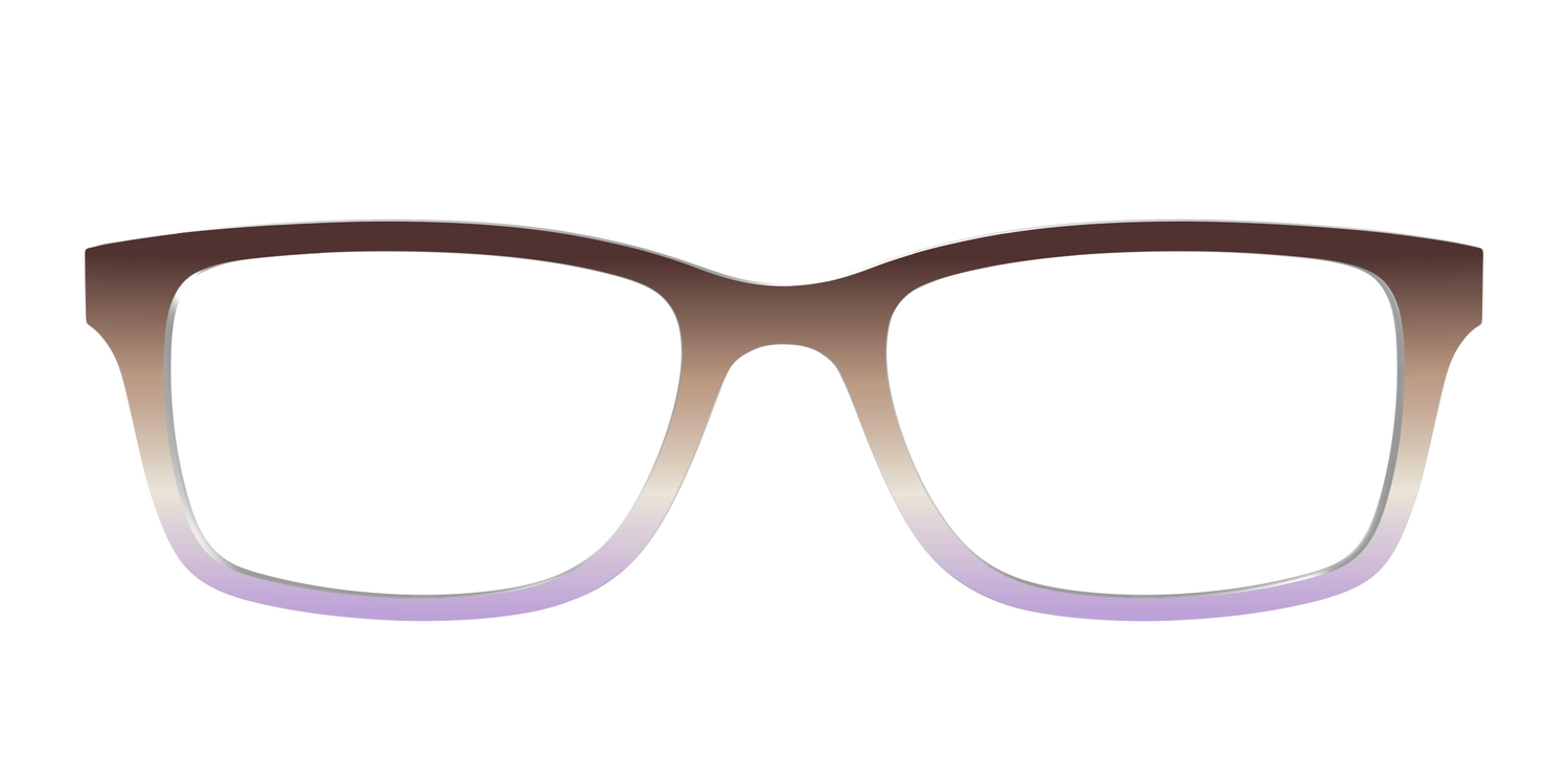The Mocha to Light Lavender Gradient - Front Top Image - Pair Eyewear