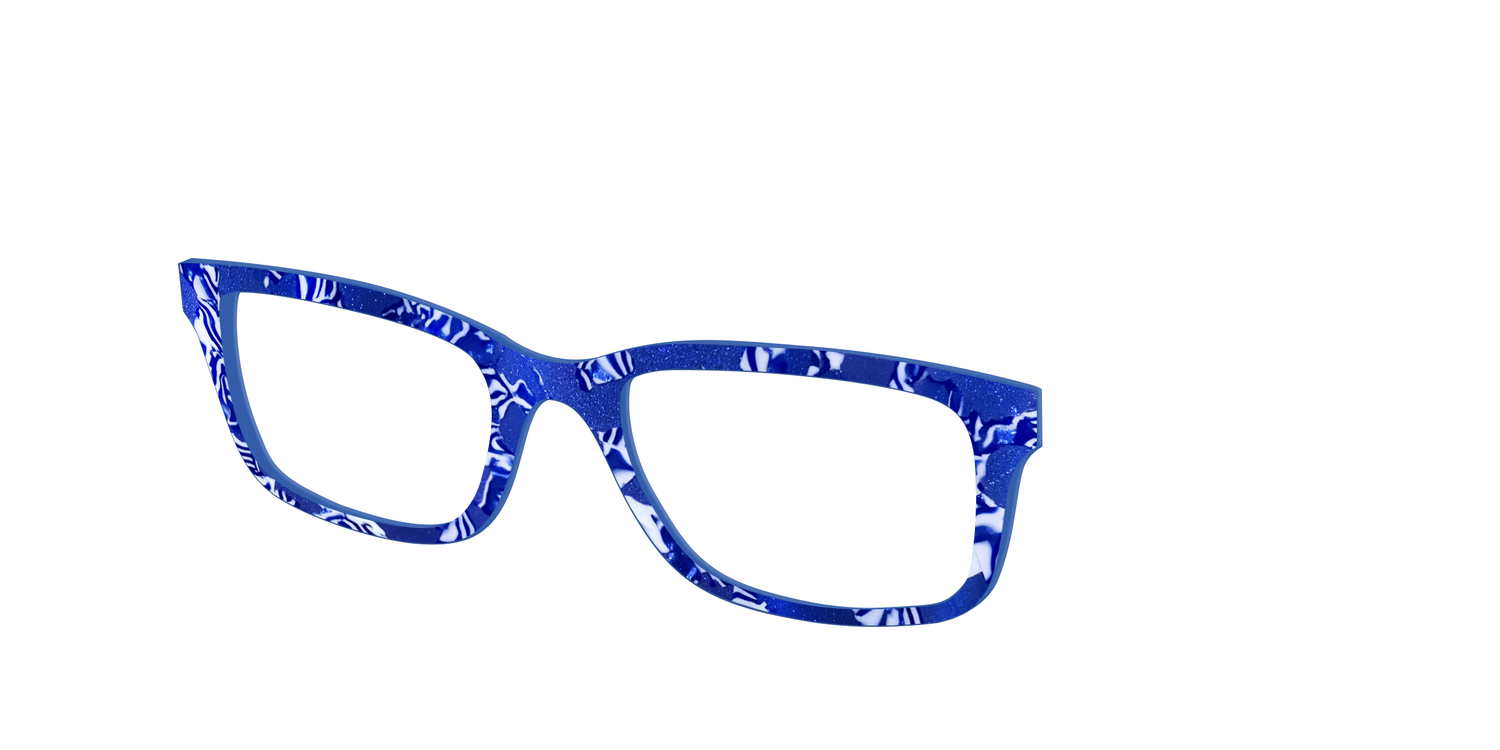The Navy Shimmer Mosaic - Angle Top Image - Pair Eyewear