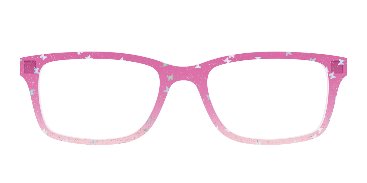 The Pink Butterfly Sparkle Crystal - Front Top Image - Pair Eyewear