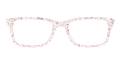 The Pink Shimmer Petals with Silver Foil - Front Top Thumbnail - Pair Eyewear
