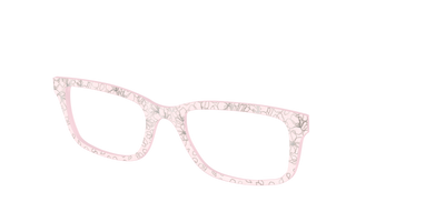 The Pink Shimmer Petals with Silver Foil - Angle Top Thumbnail - Pair Eyewear