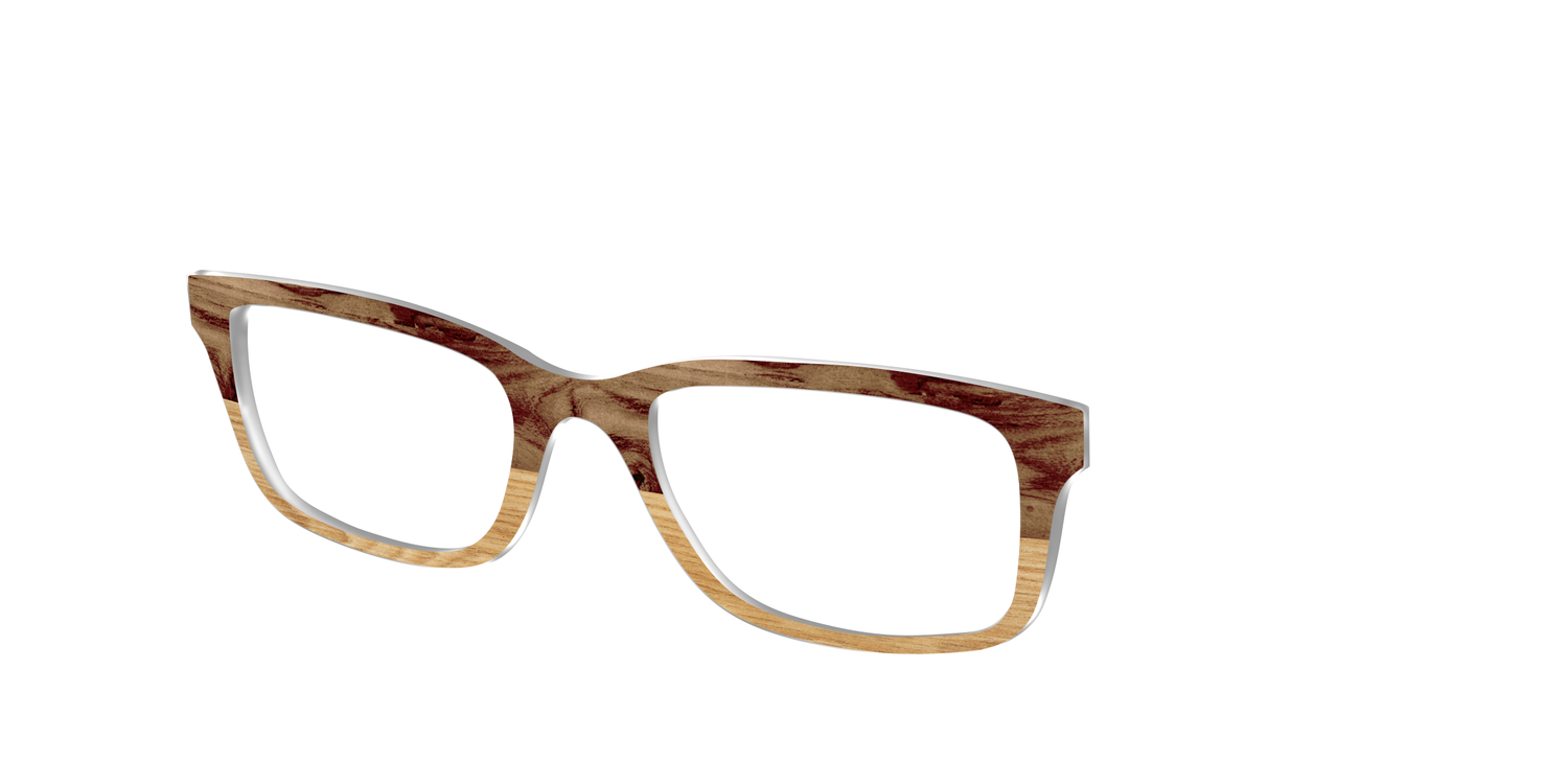 The Pirate Plank Wood Split - Angle Top Image - Pair Eyewear