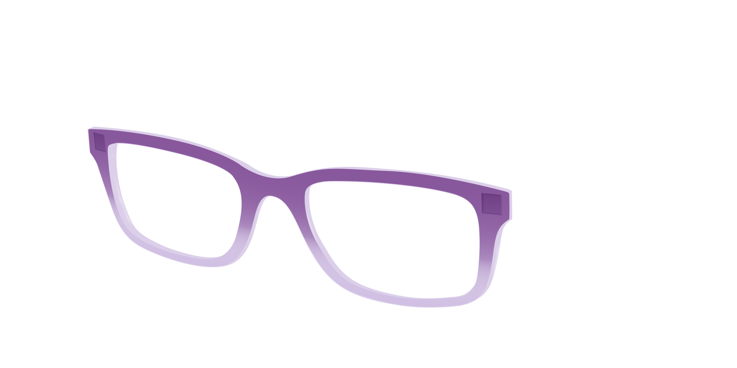 The Plum to Lilac Gradient Crystal - Angle Top Image - Pair Eyewear