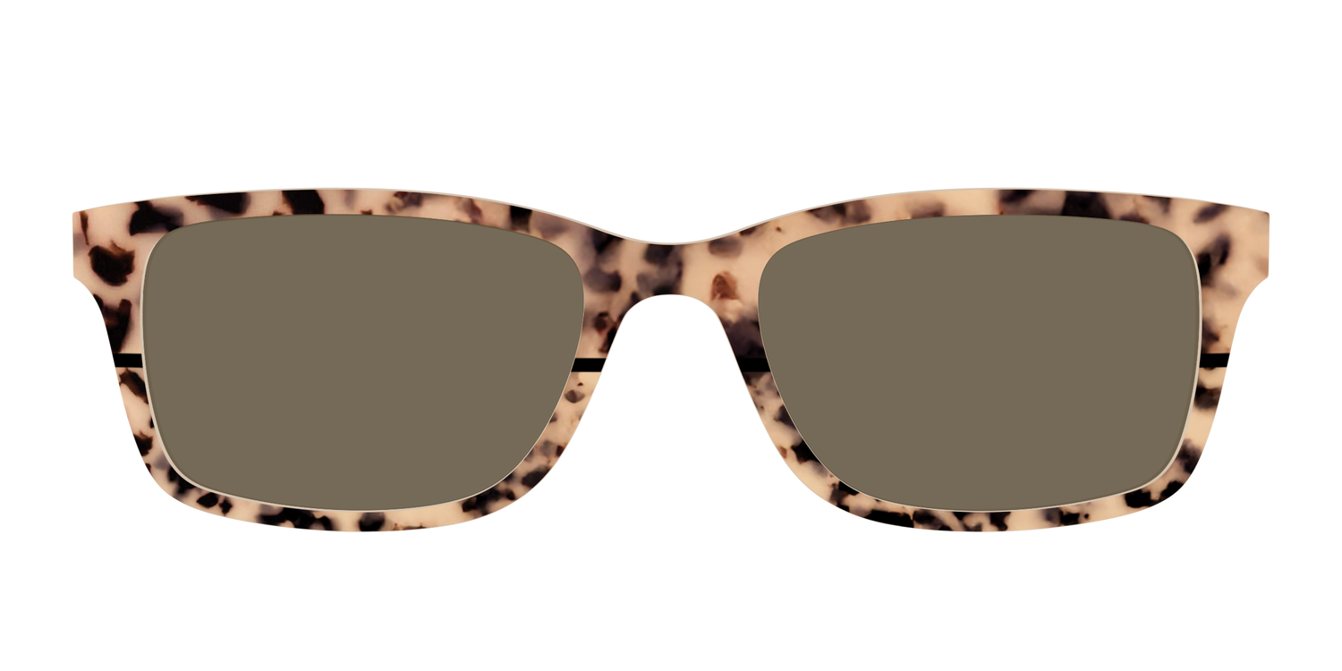 The Polarized Bisque Tortoise Split Sun Top - Front Top Image - Pair Eyewear