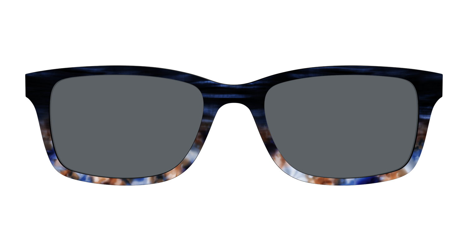 The Polarized Blue Horn Tortoise Sun Top - Front Top Image - Pair Eyewear