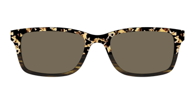 The Polarized Caramel Tortoise Horn Split Sun Top - Front Top Thumbnail - Pair Eyewear