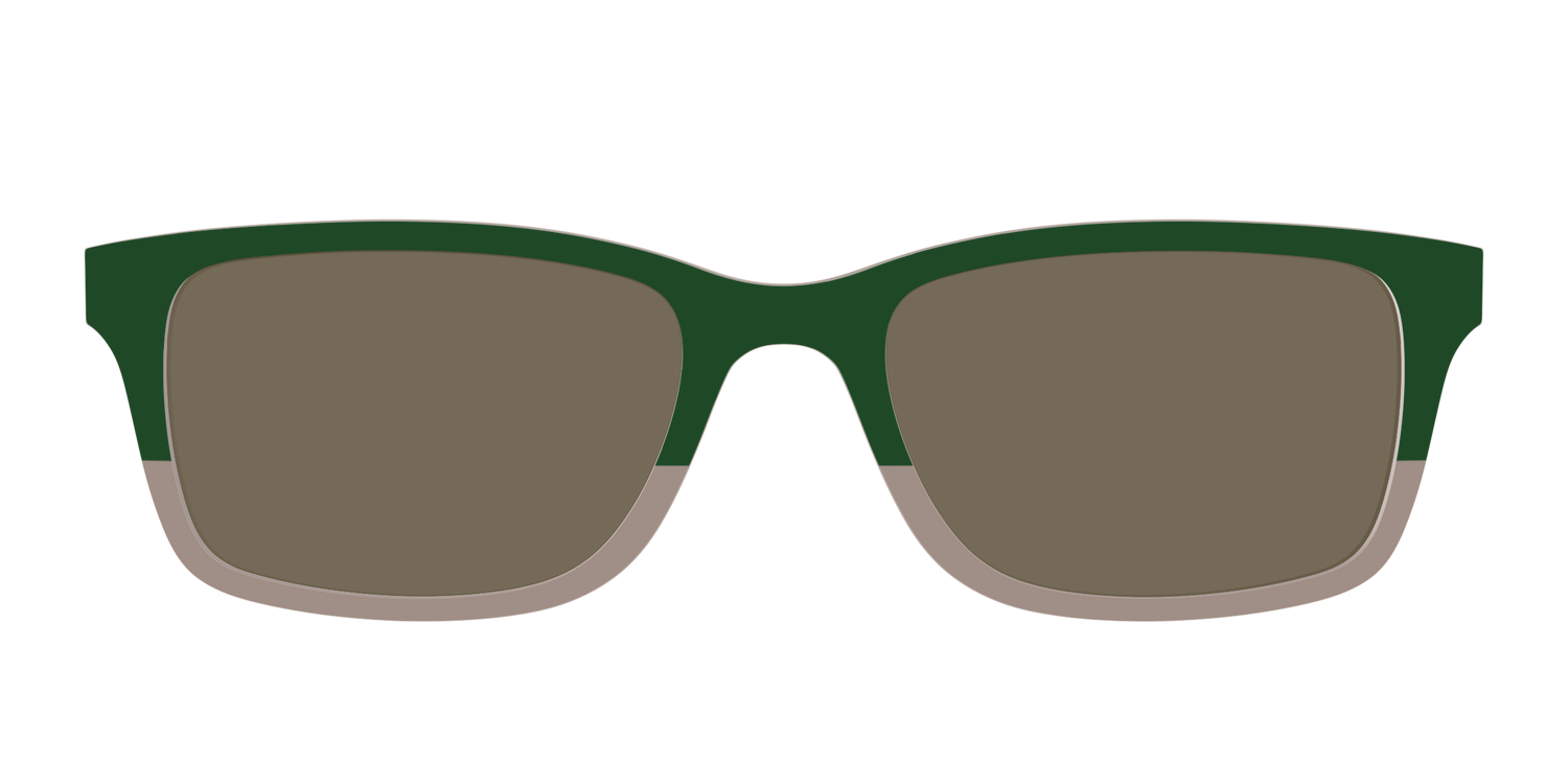 The Polarized Cedar & Sap Crystal Split Sun Top - Front Top Image - Pair Eyewear
