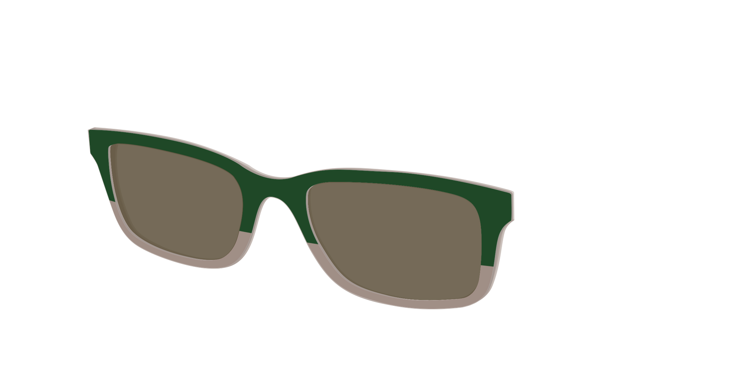 The Polarized Cedar & Sap Crystal Split Sun Top - Angle Top Image - Pair Eyewear