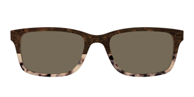 The Polarized Dark Oak Tortoise Split Sun Top - Front Top Thumbnail - Pair Eyewear