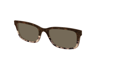 The Polarized Dark Oak Tortoise Split Sun Top - Angle Top Thumbnail - Pair Eyewear