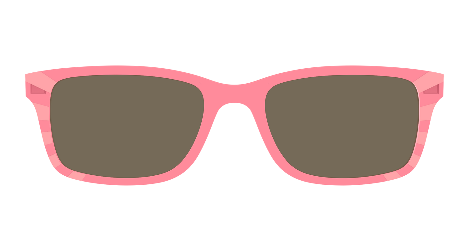The Polarized Fruit Punch Sunburst Sun Top - Front Top Image - Pair Eyewear