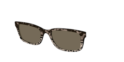 The Polarized Ink Blot Tortoise Split Sun Top - Angle Top Thumbnail - Pair Eyewear