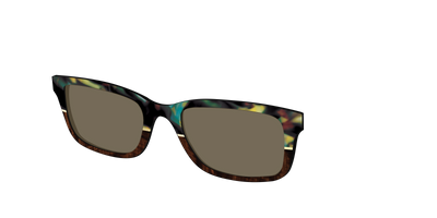 The Polarized Mirage Split with Gold Foil Sun Top - Angle Top Thumbnail - Pair Eyewear