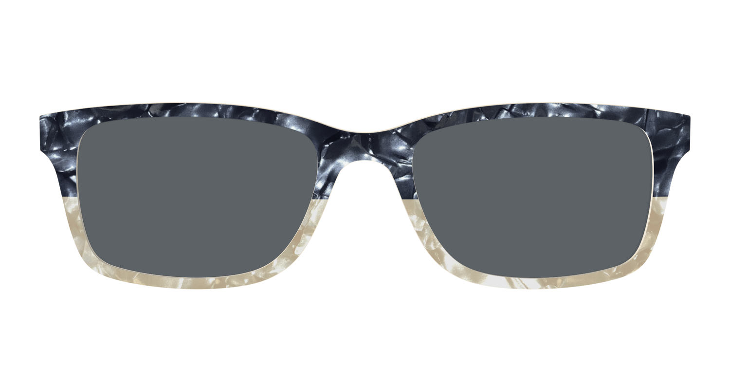 The Polarized Navy to Taupe Pearl Split Sun Top - Front Top Image - Pair Eyewear