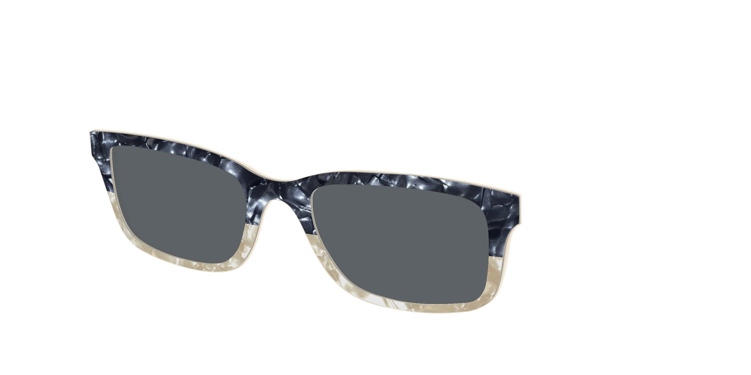 The Polarized Navy to Taupe Pearl Split Sun Top - Angle Top Image - Pair Eyewear