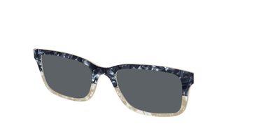 The Polarized Navy to Taupe Pearl Split Sun Top - Angle Top Thumbnail - Pair Eyewear