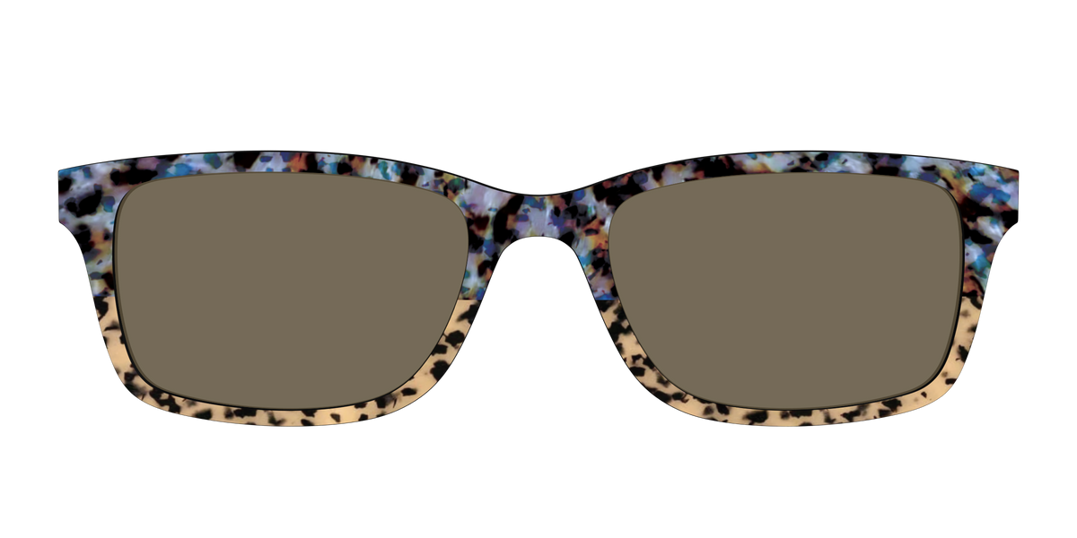 The Polarized Oasis Tortoise Split Sun Top - Front Top Image - Pair Eyewear