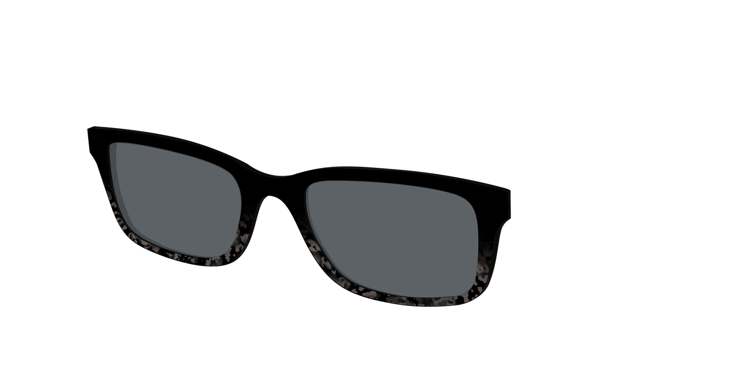 The Polarized Shaded Tortoise Sun Top - Angle Top Image - Pair Eyewear