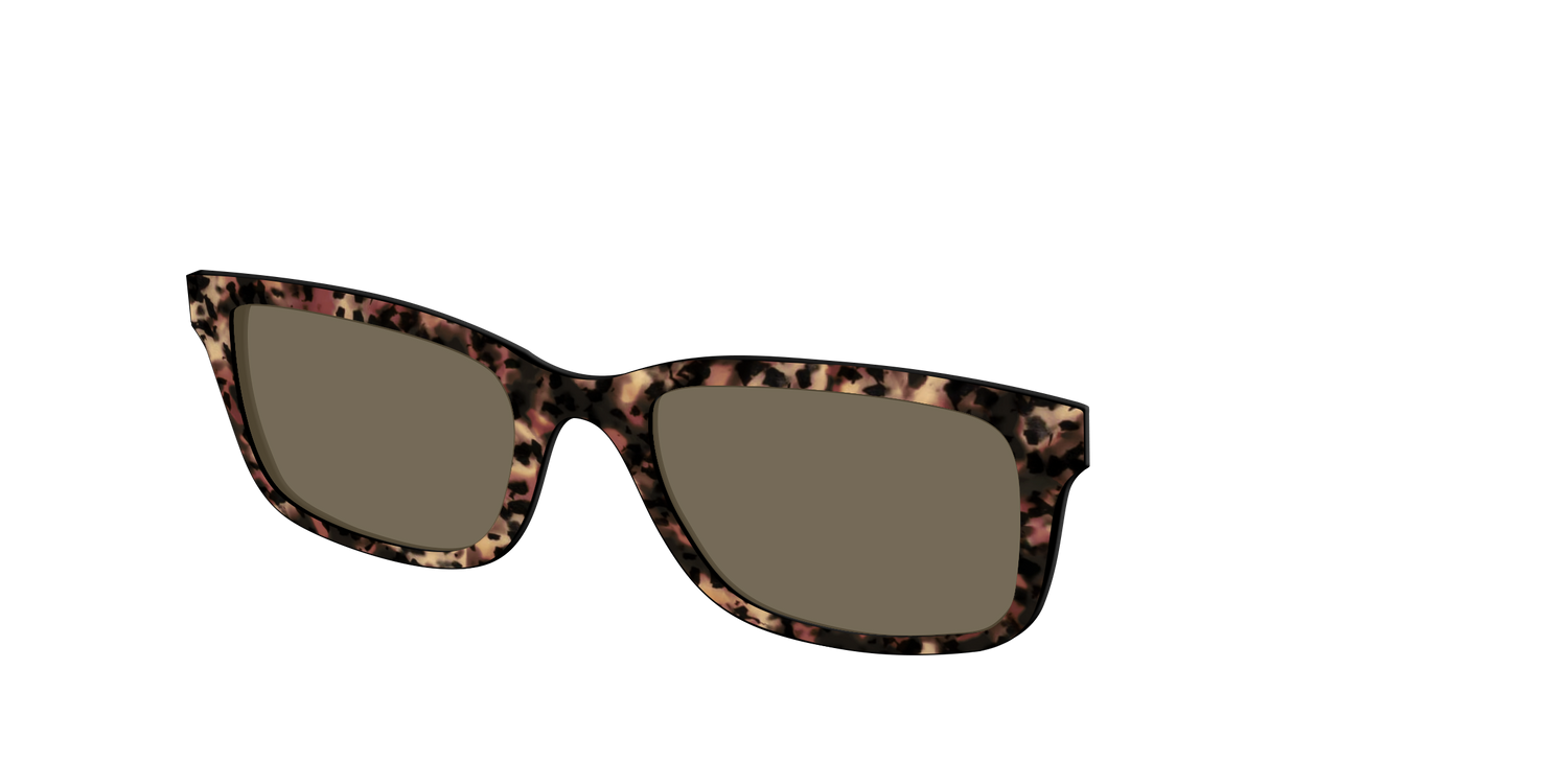 The Polarized Sienna Tortoise Sun Top - Angle Top Image - Pair Eyewear
