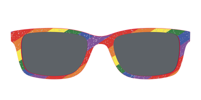 The Polarized Traditional Pride Flag Glitter Sun Top - Front Top Thumbnail - Pair Eyewear