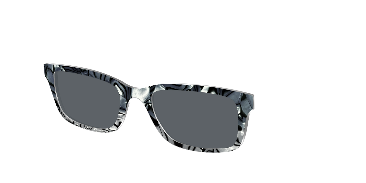 The Polarized Zebra Pearl Split Sun Top - Angle Top Image - Pair Eyewear
