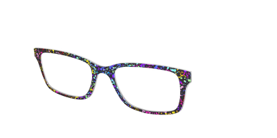 The Rainbow Splatter Black - Angle Top Thumbnail - Pair Eyewear
