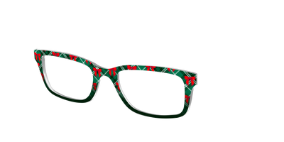 The Ribbon-Clad Plaid - Angle Top Thumbnail - Pair Eyewear