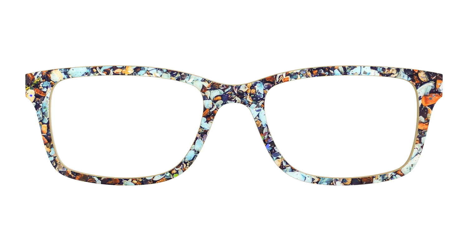 The Seashell Tortoise with Holographic Glitter - Front Top Image - Pair Eyewear