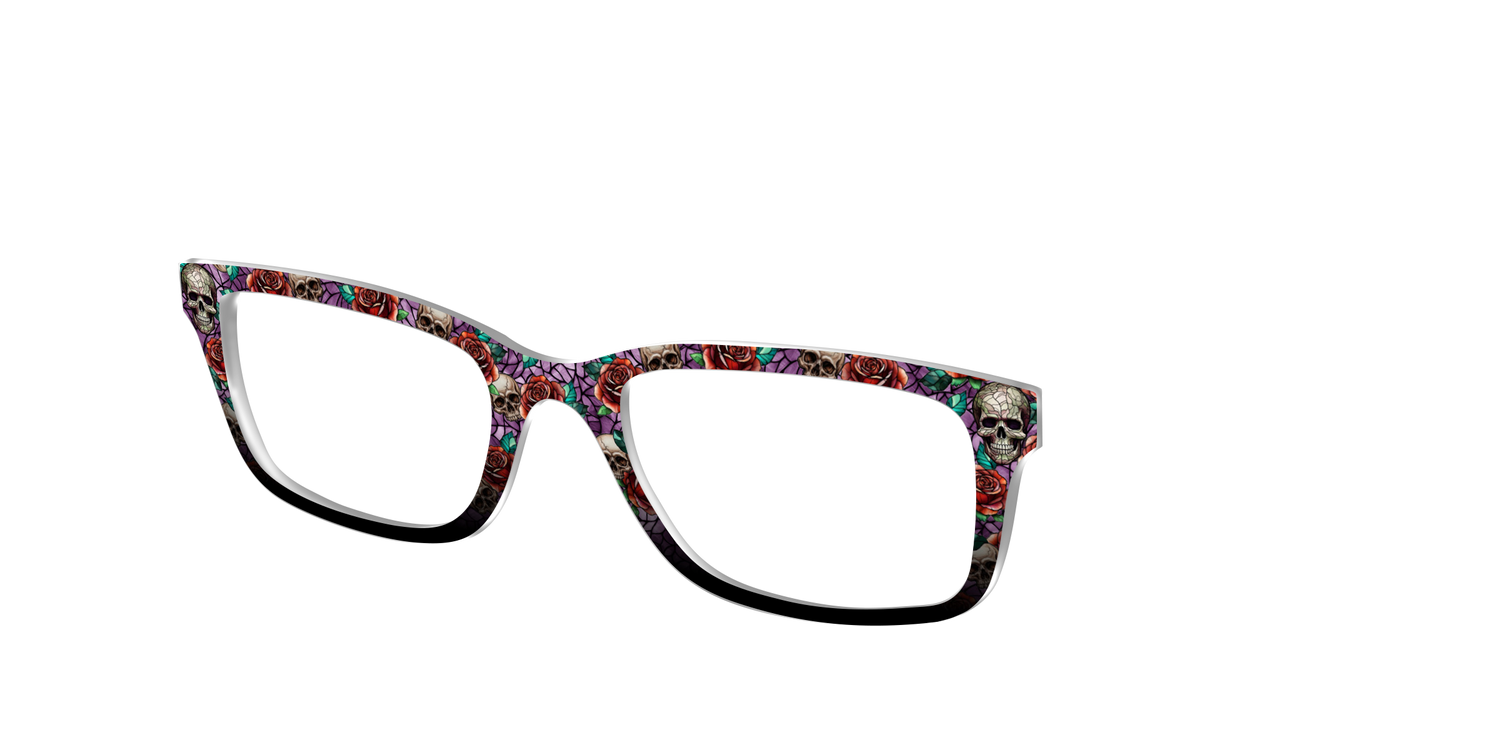 The Skull & Thorn Stained Glass - Angle Top Image - Pair Eyewear