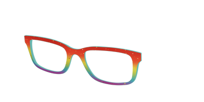 The Spectrum Gradient with Gold Flakes - Angle Top Thumbnail - Pair Eyewear