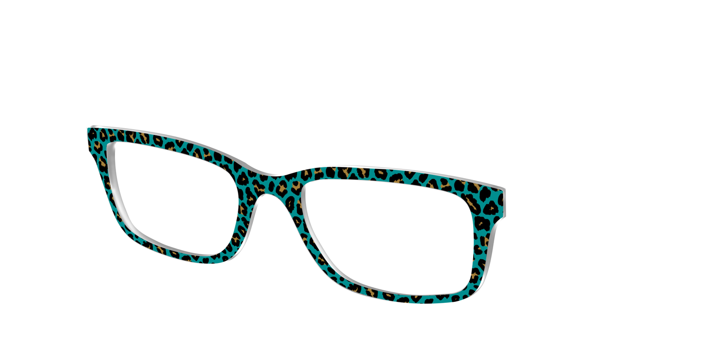 The Teal Leopard - Angle Top Image - Pair Eyewear