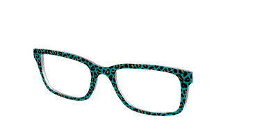 The Teal Leopard - Angle Top Thumbnail - Pair Eyewear