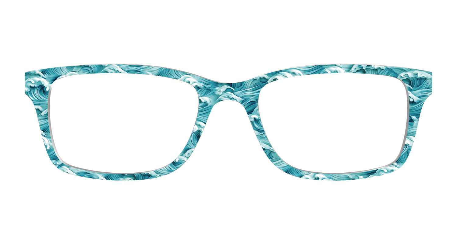 The Teal Tidal Waves - Front Top Image - Pair Eyewear