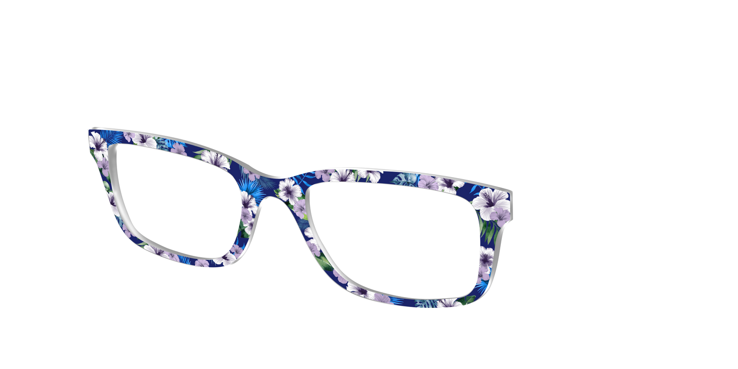 The Tropical Blue Blossoms - Angle Top Image - Pair Eyewear