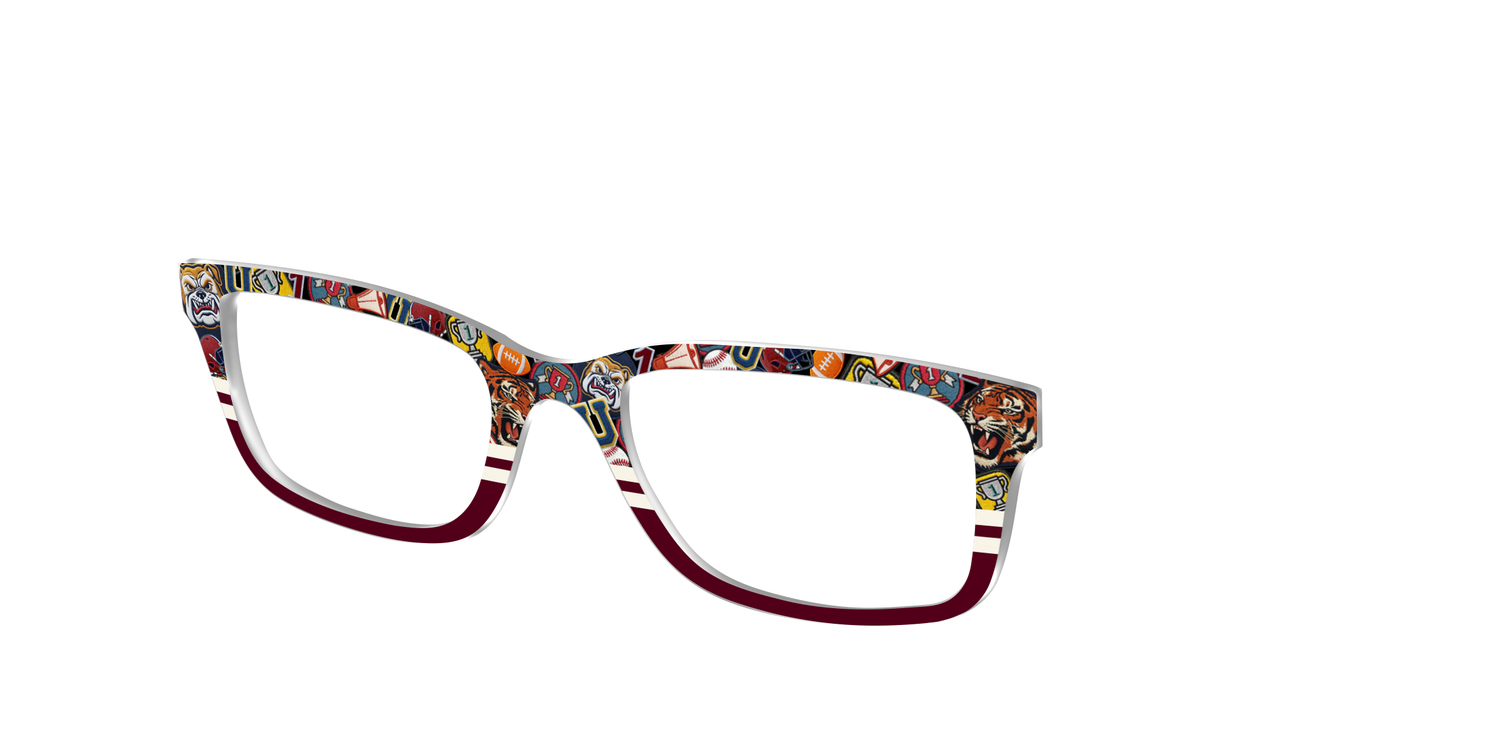 The Varsity Patches Split - Angle Top Image - Pair Eyewear