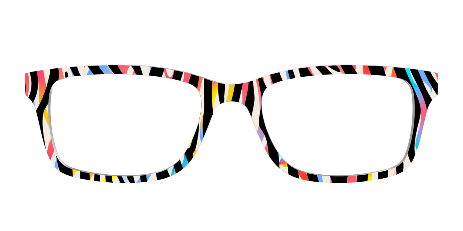 The Vivid Zebra Stripes - Front Top Image - Pair Eyewear