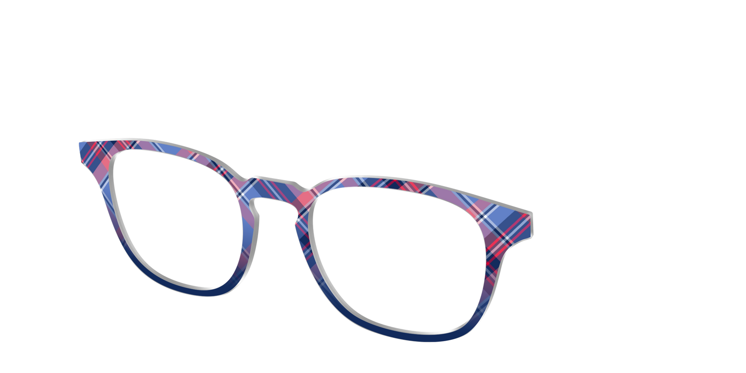 The Admiral Plaid - Angle Top Image - Pair Eyewear
