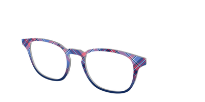The Admiral Plaid - Angle Top Thumbnail - Pair Eyewear